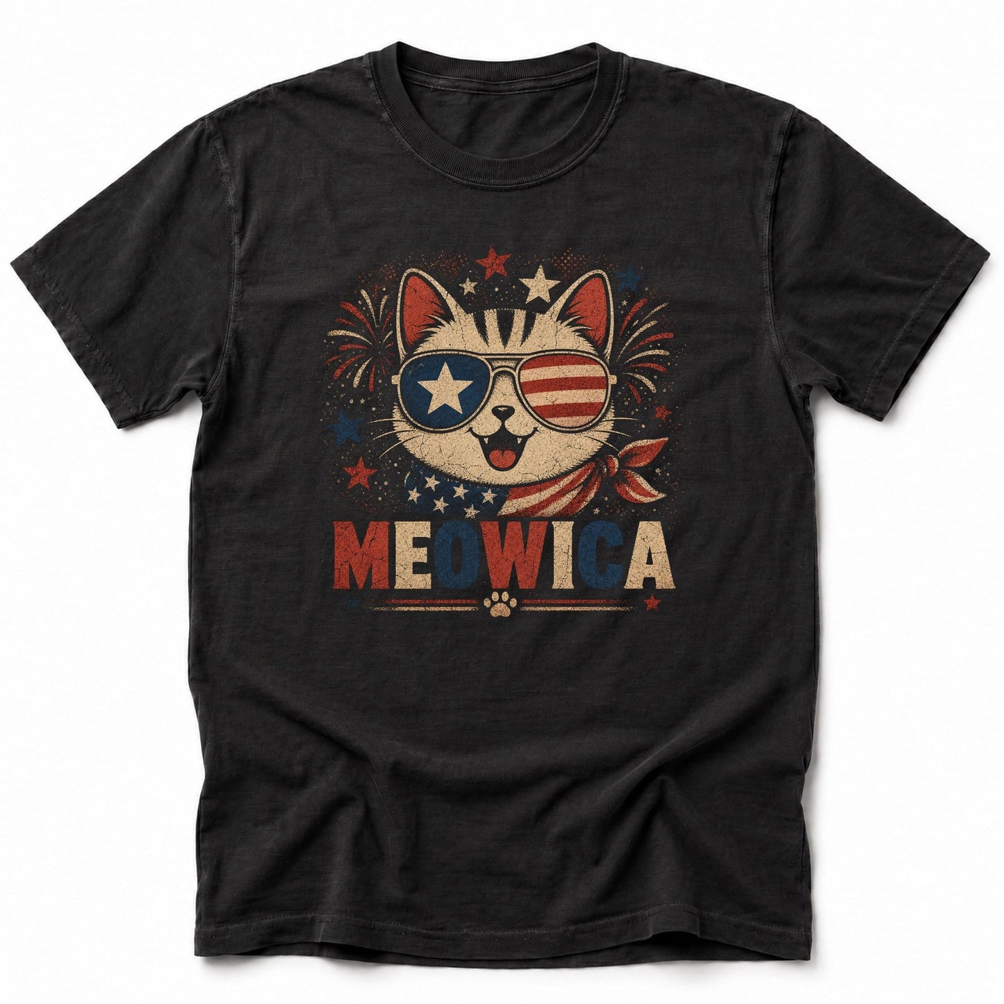 Meowica Shades T-Shirt Black / S 23288564653268018345 T-Shirt