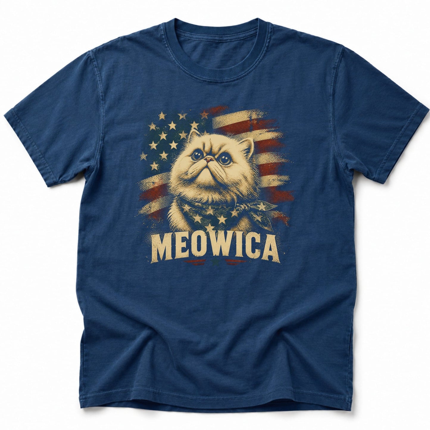 Meowica T-Shirt Navy / S 14117160585614821579 T-Shirt