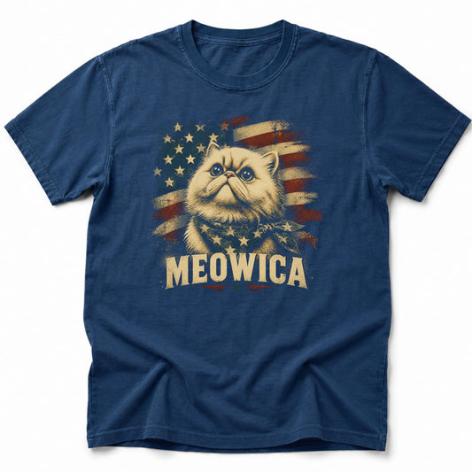 Meowica T-Shirt Navy / S 14117160585614821579 T-Shirt
