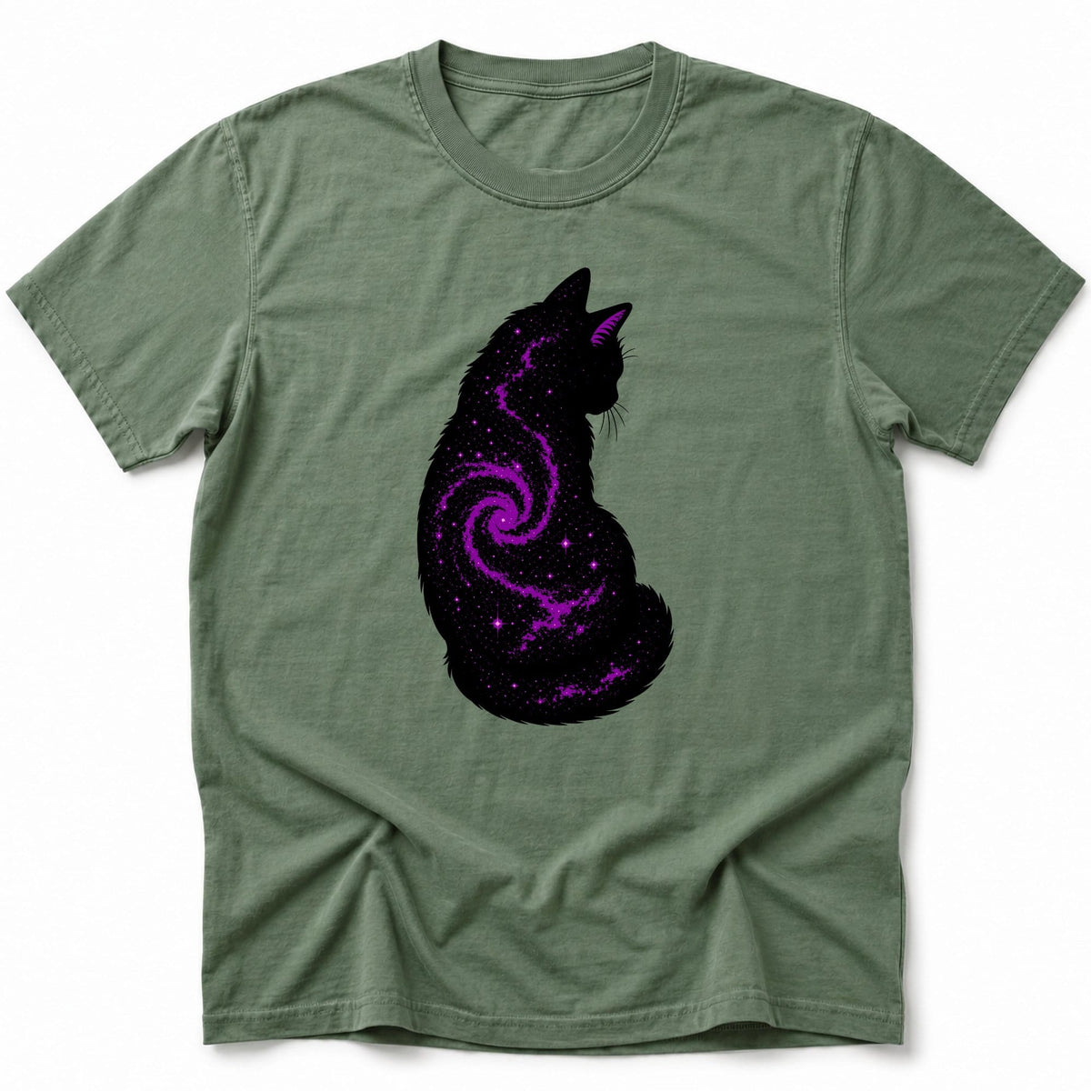 Meowlky Way T-Shirt Moss / S 26603523328303596788 T-Shirt