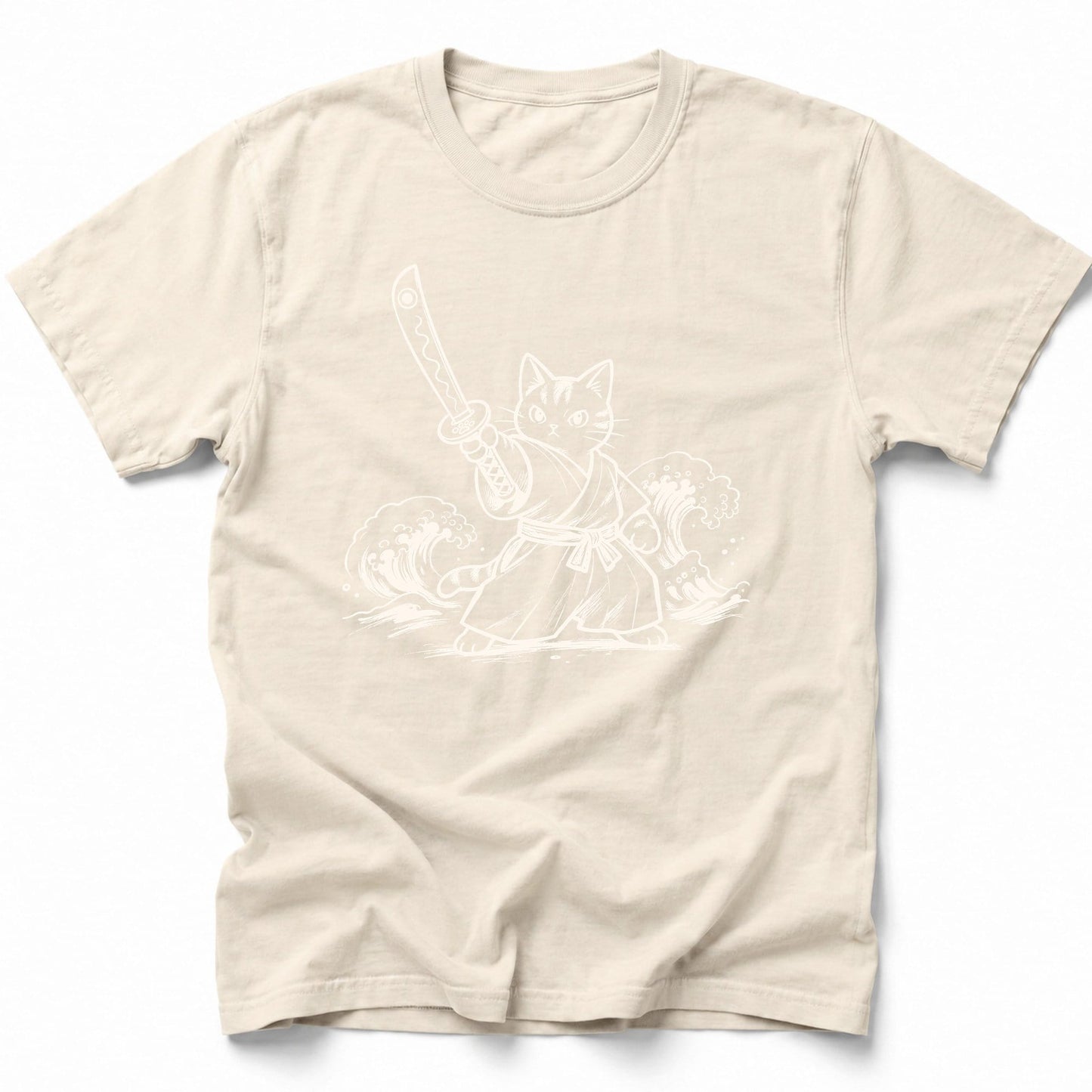 Meowmurai T-Shirt Ivory / S 13927491935200170453 T-Shirt