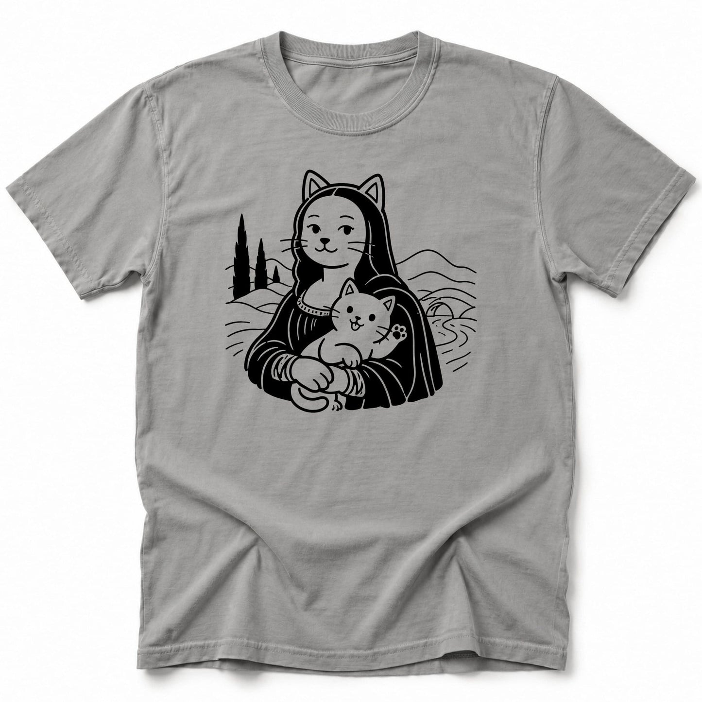 Meownalisa T-Shirt Grey / S 18600429783781095790 T-Shirt