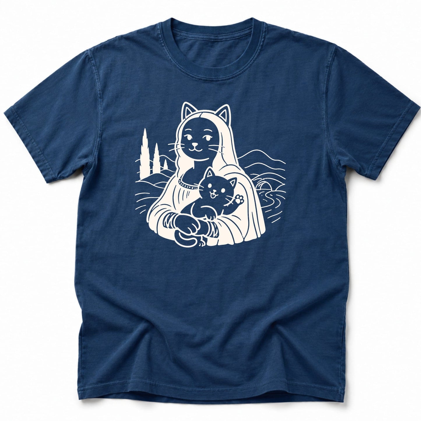 Meownalisa T-Shirt Navy / S 25520021440078222077 T-Shirt