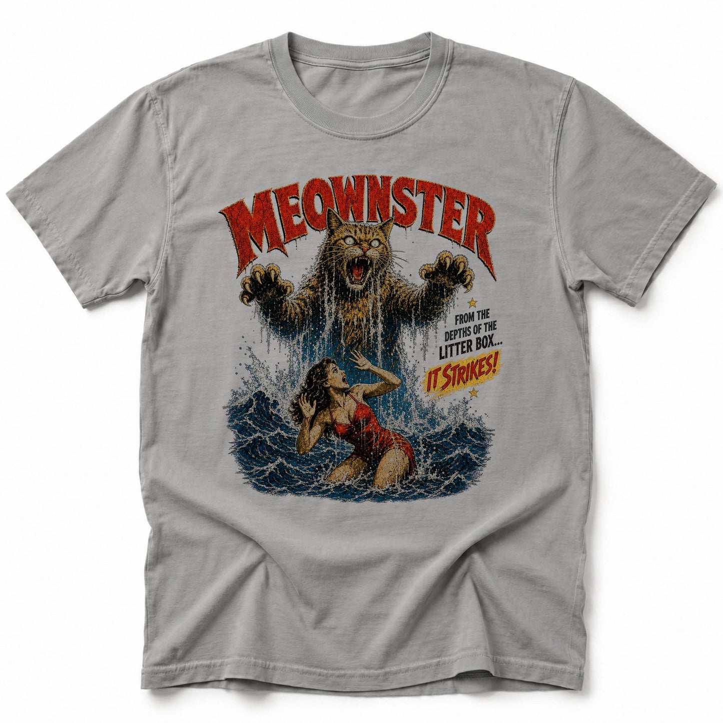 Meownster T-Shirt Grey / S 27681697167053621536 T-Shirt