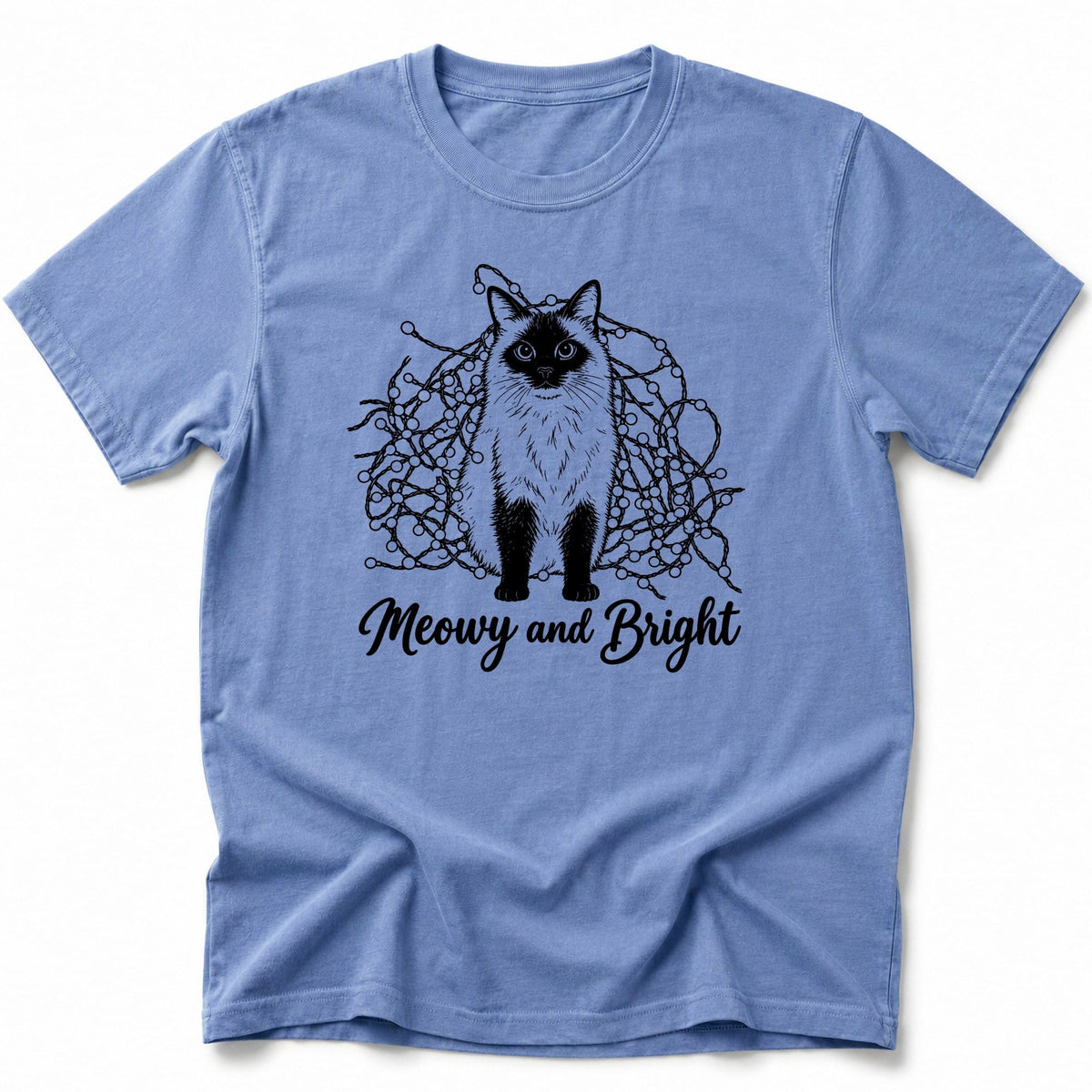 Meowy and Bright T-Shirt Blue Jean / S 18087154781557951306 T-Shirt