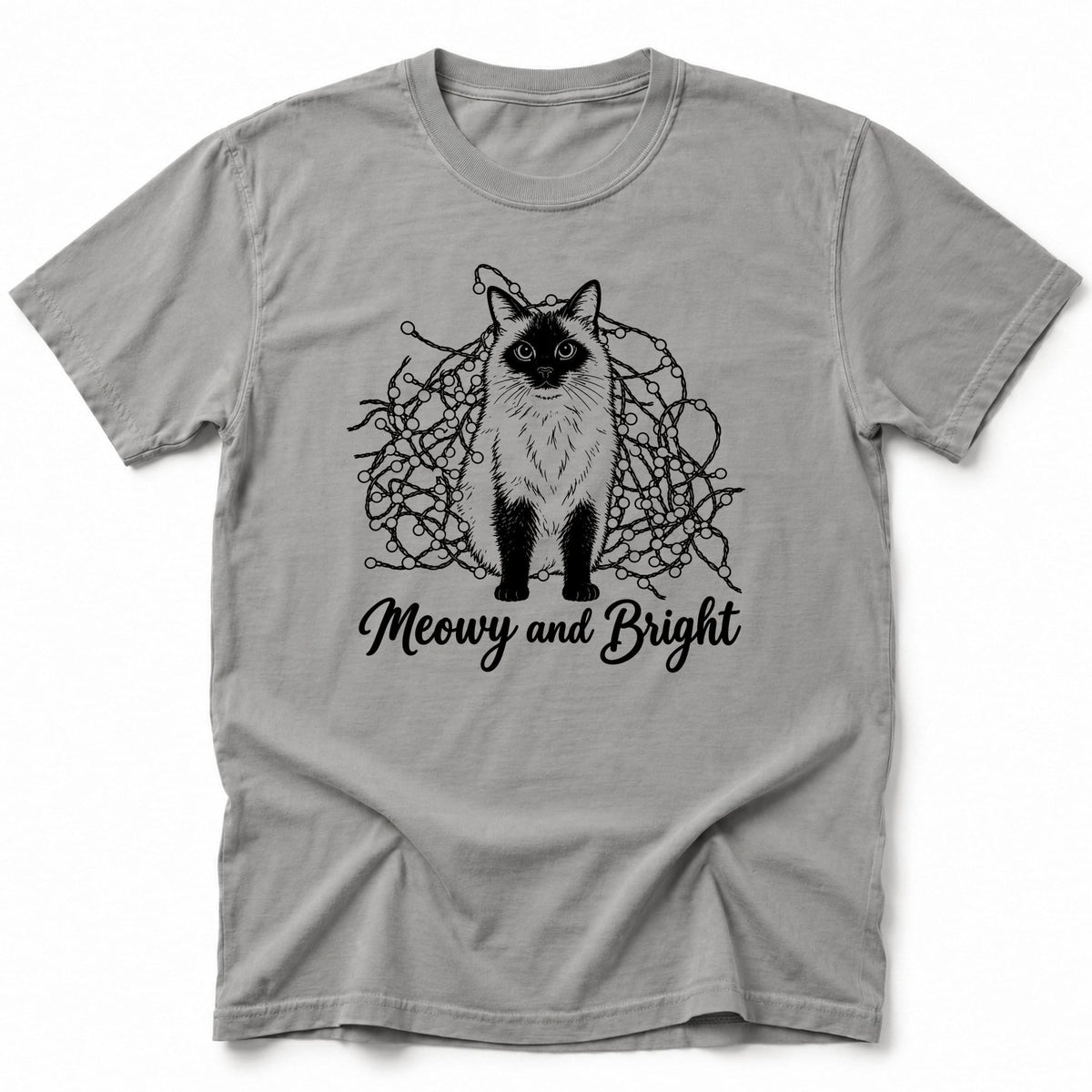 Meowy and Bright T-Shirt Grey / S 39108372532602703347 T-Shirt