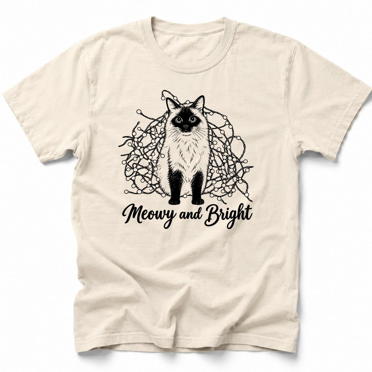 Meowy and Bright T-Shirt Ivory / S 17172509660622525629 T-Shirt