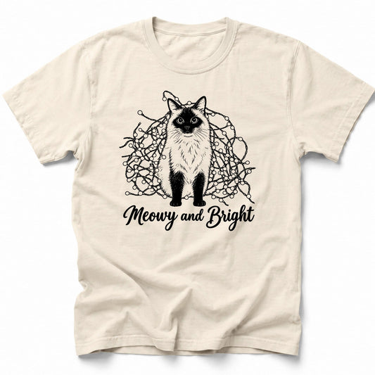 Meowy and Bright T-Shirt Ivory / S 17172509660622525629 T-Shirt