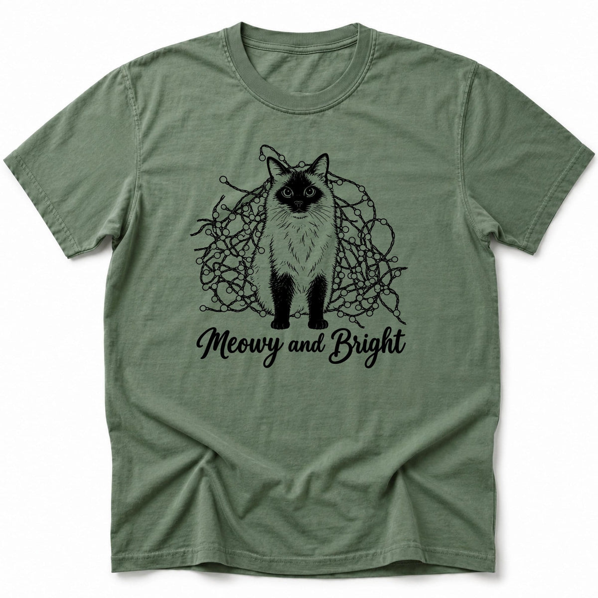 Meowy and Bright T-Shirt Moss / S 32512539605299398966 T-Shirt