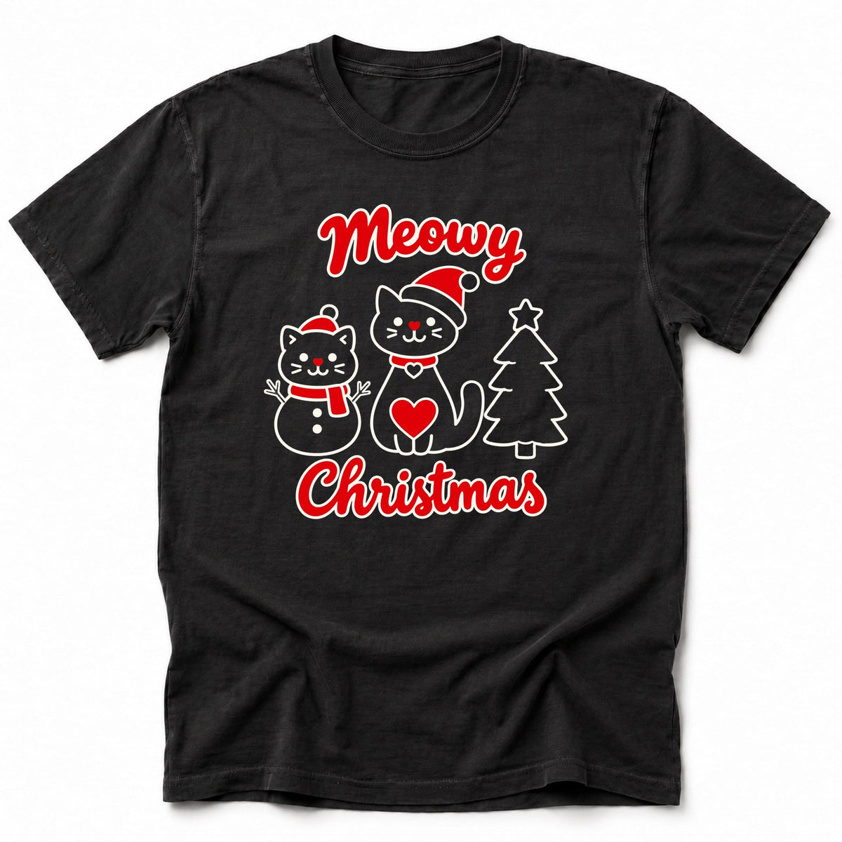 Meowy Christmas T-Shirt Black / S 26950731278471173446 T-Shirt