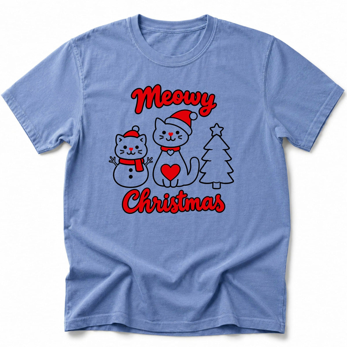 Meowy Christmas T-Shirt Blue Jean / S 28166955319989078772 T-Shirt
