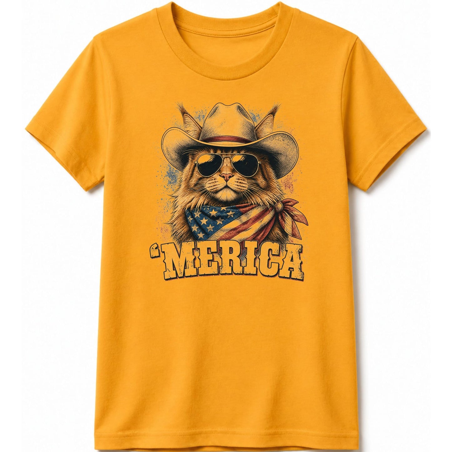 Merica Kids Tee S / Gold 85023231575152119001 Kids clothes