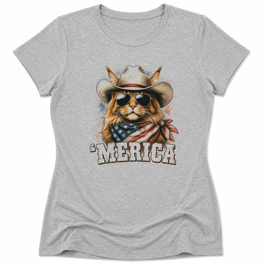 Merica Womens Tee S / Athletic Heather 26569782481472985416 T-Shirt