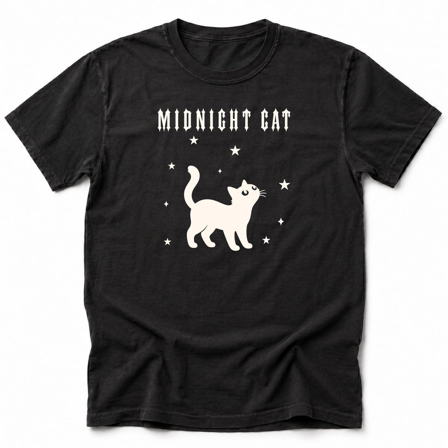 Midnight Cat T-Shirt Black / S 31795456771572226741 T-Shirt