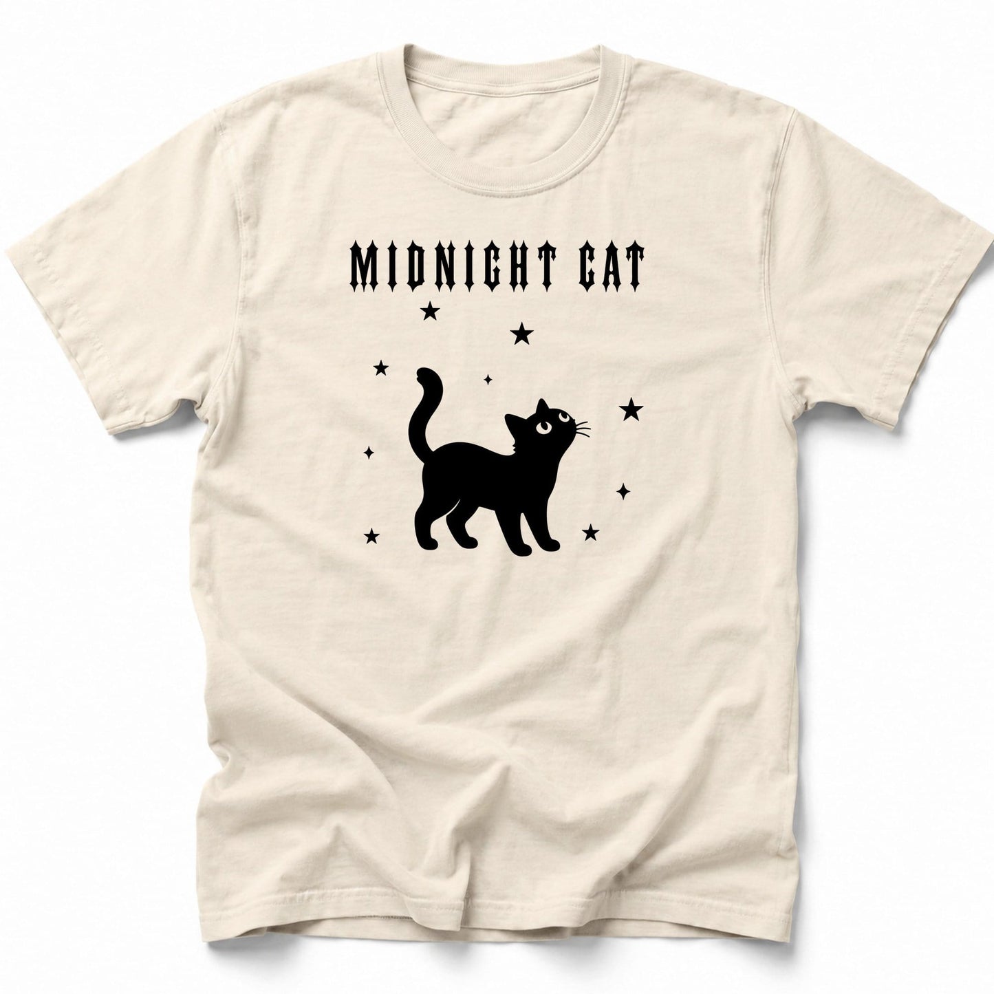 Midnight Cat T-Shirt Ivory / S 20763156057305689571 T-Shirt