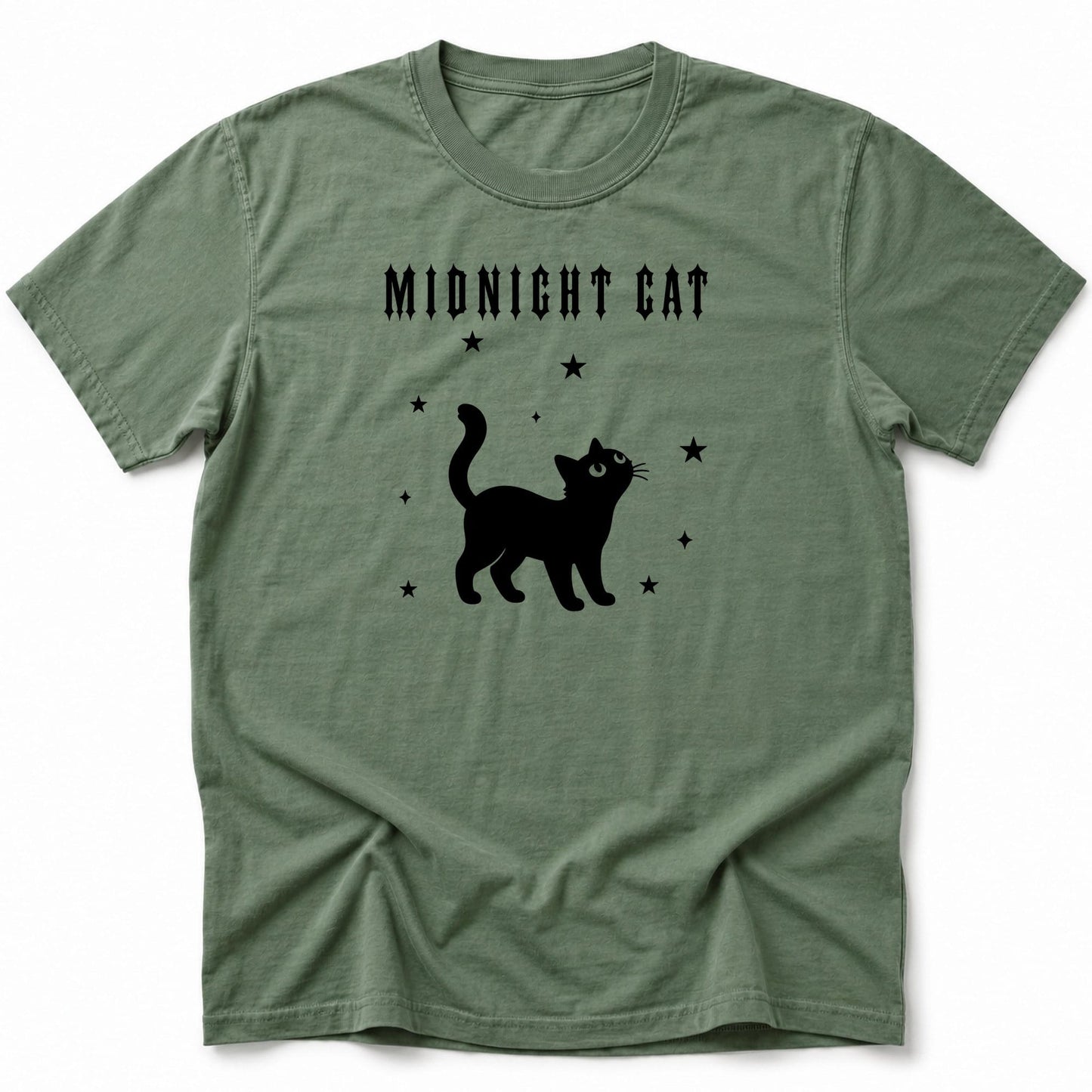 Midnight Cat T-Shirt Moss / S 96389062568458112319 T-Shirt
