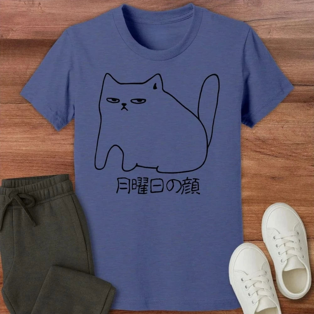 Monday Face Kids T-Shirt Heather Navy / S 19547908436126155609 Kids clothes