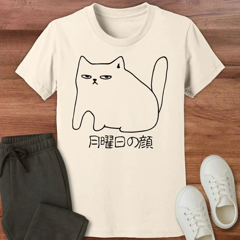 Monday Face Kids T-Shirt Natural / S 31133313705258297512 Kids clothes