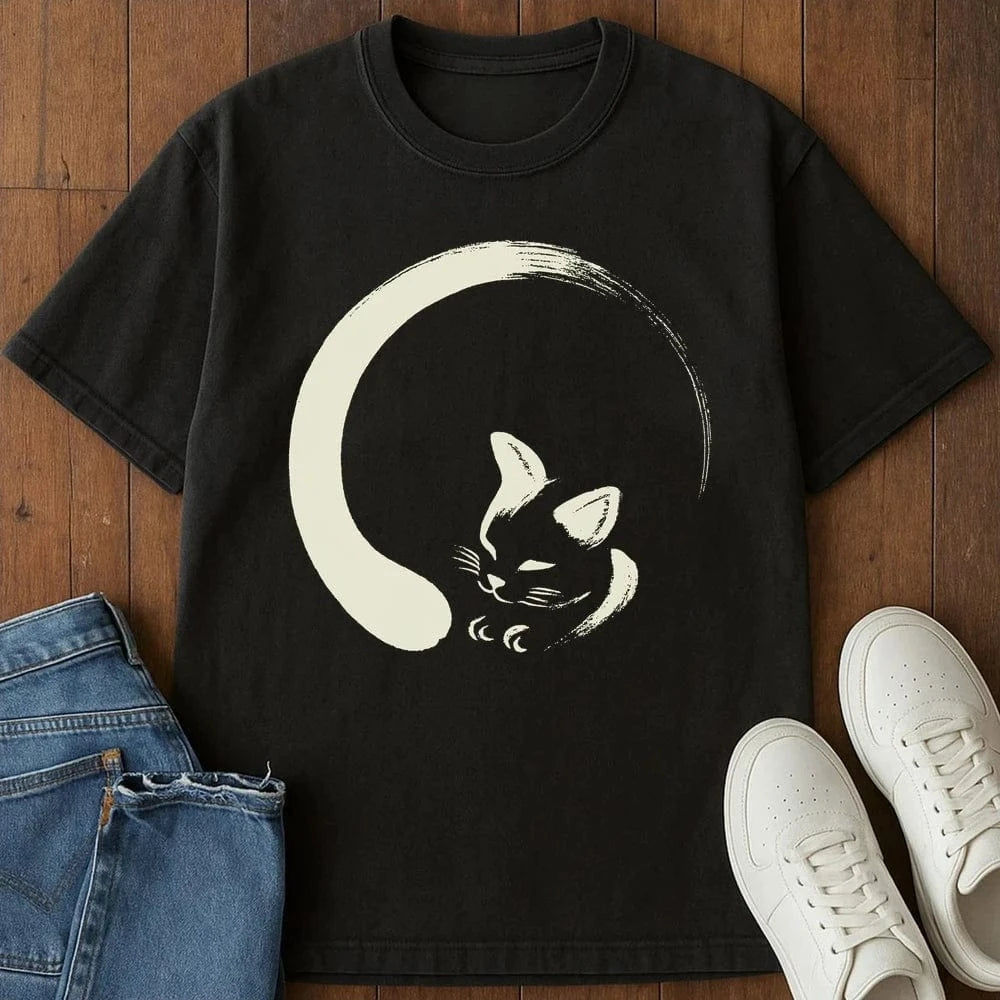 Moon Curl T-Shirt Black / S 11060617603606989597 T-Shirt