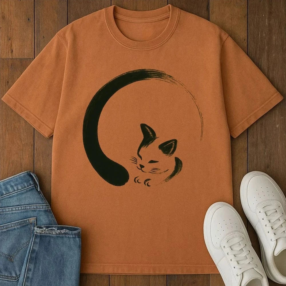Moon Curl T-Shirt Yam / S 67225375802631556842 T-Shirt