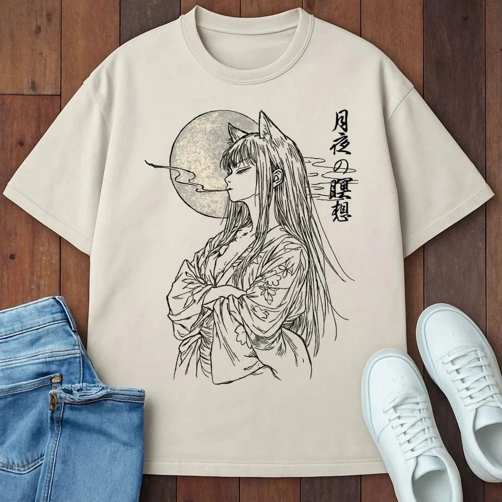 Moonlight Meditation T-Shirt Ivory / S 25608041407257832377 T-Shirt