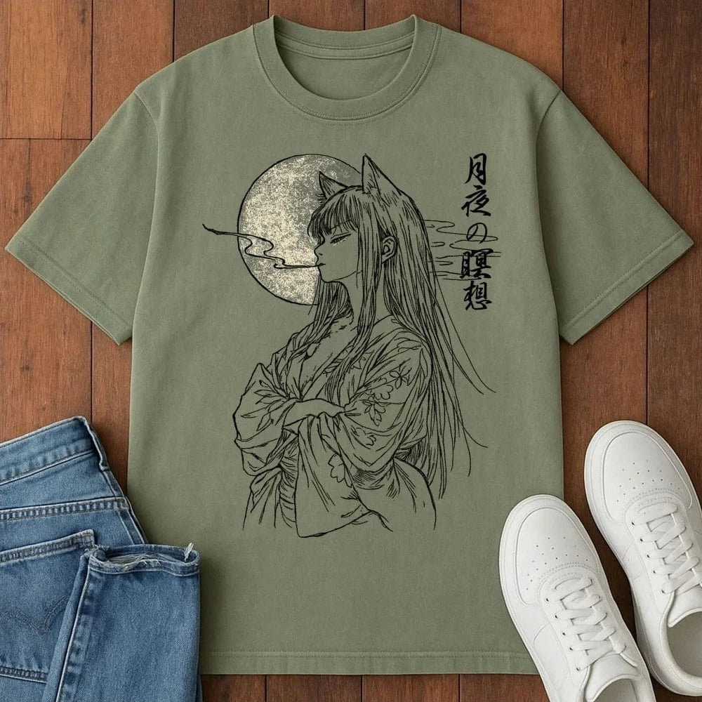 Moonlight Meditation T-Shirt Moss / S 96960604240129788292 T-Shirt
