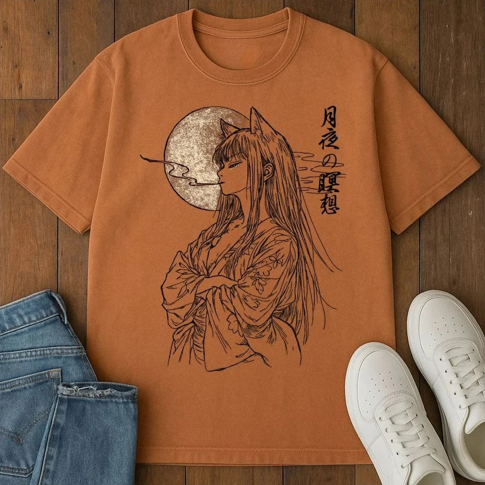 Moonlight Meditation T-Shirt Yam / S 51042235568628786366 T-Shirt