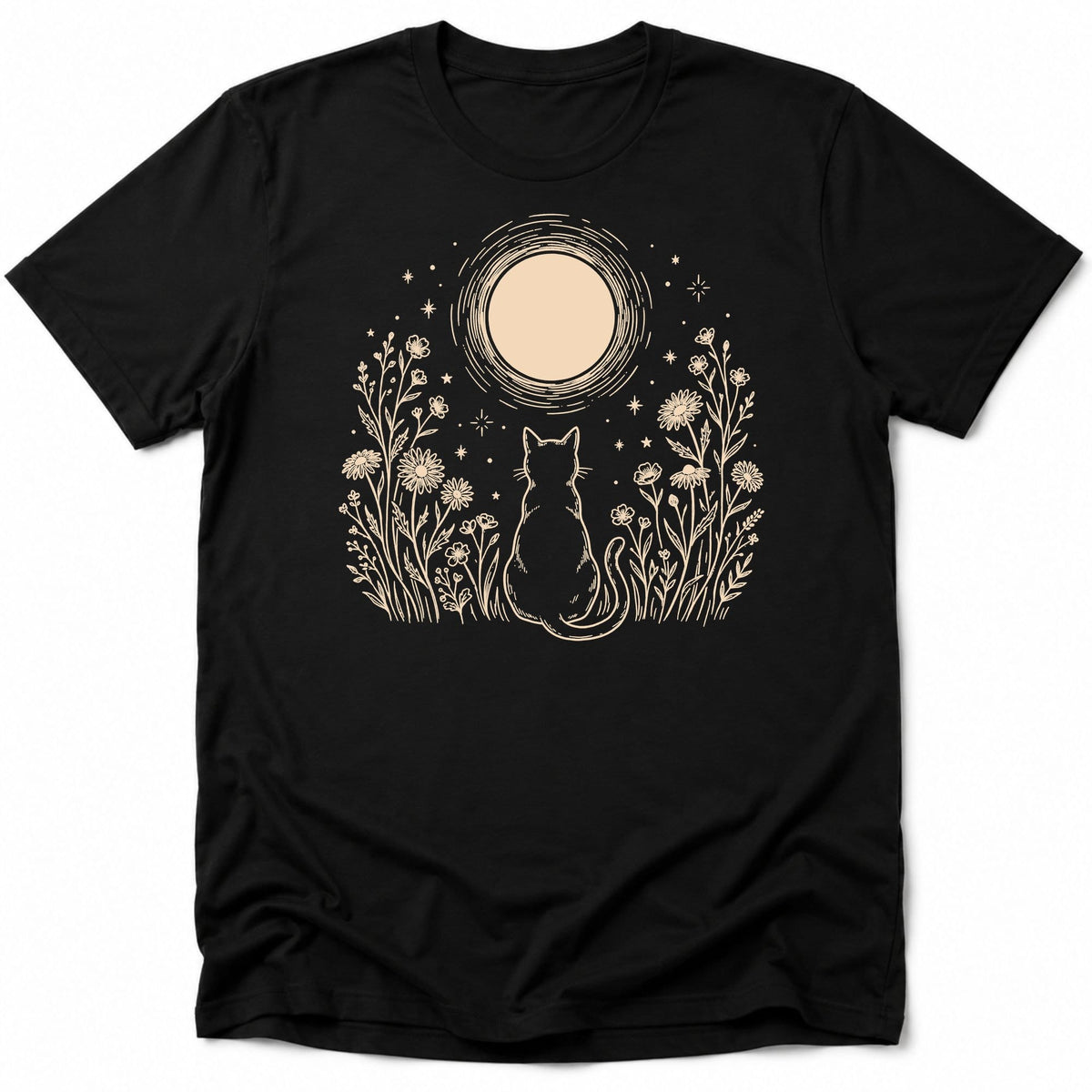 Moonlit Familiar Everyday Softstyle Tee Black / S 32606089190140743708 T-Shirt
