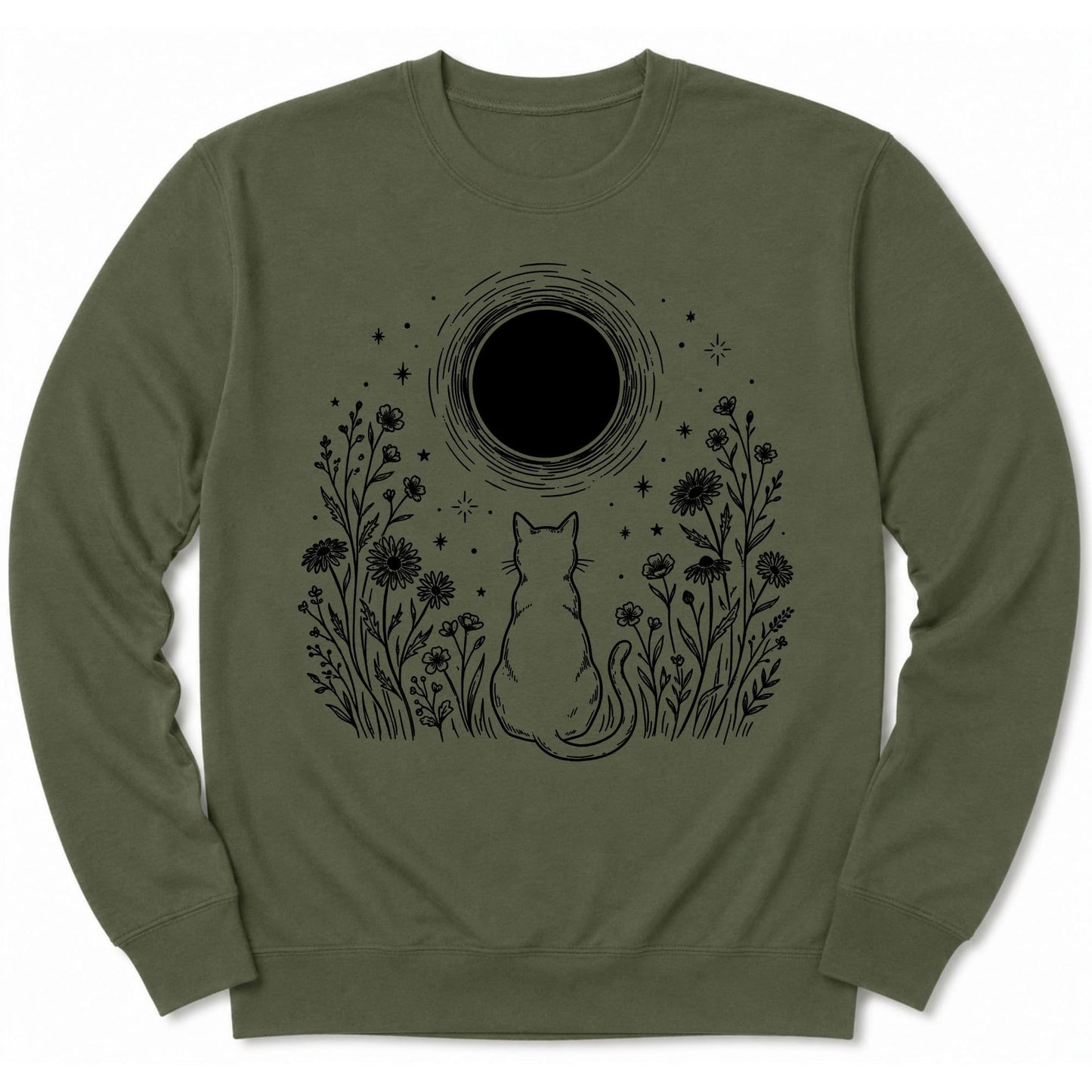 Moonlit Familiar Sweatshirt S / Military Green 90985487551764291925 Sweatshirt