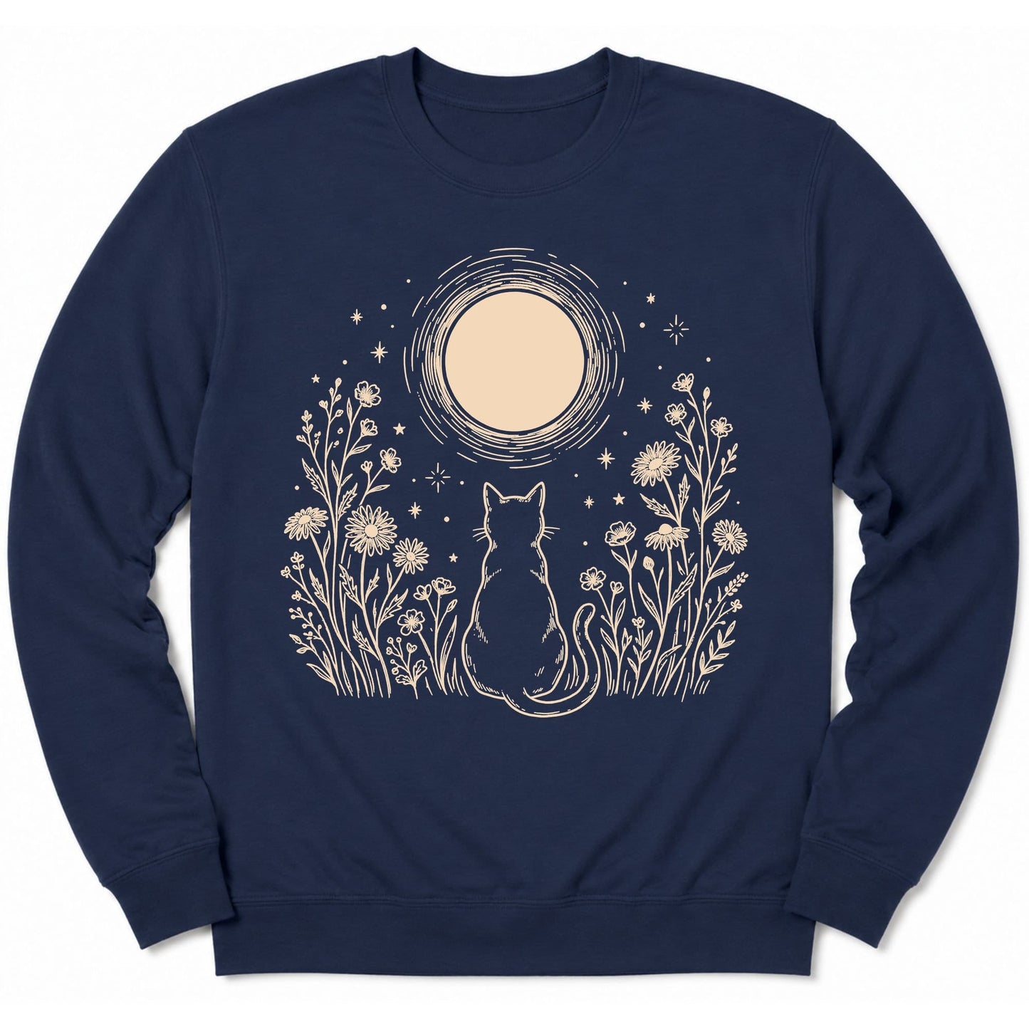 Moonlit Familiar Sweatshirt S / Navy 83945664918410805728 Sweatshirt