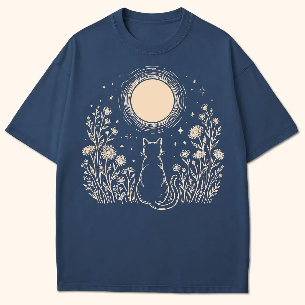 Moonlit Familiar T-Shirt Navy / S 17923264581758916078 T-Shirt