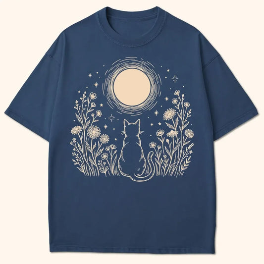 Moonlit Familiar T-Shirt Navy / S 17923264581758916078 T-Shirt