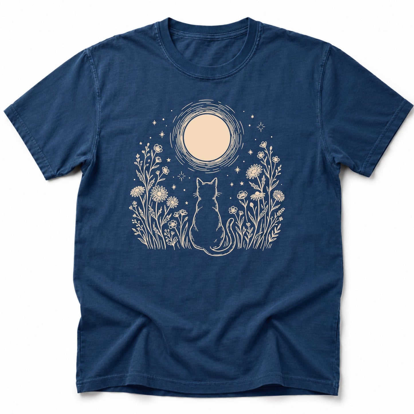 Moonlit Familiar T-Shirt Navy / S 17923264581758916078 T-Shirt