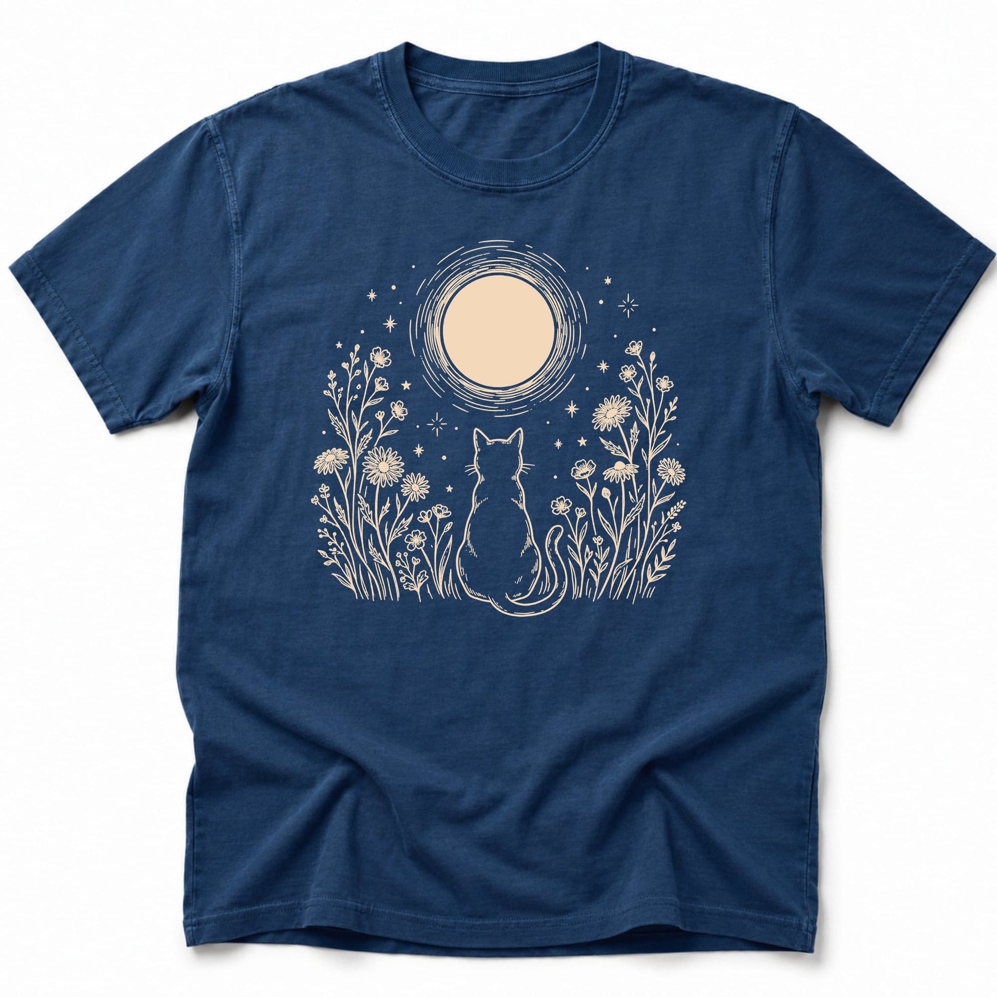Moonlit Familiar T-Shirt Navy / S 17923264581758916078 T-Shirt