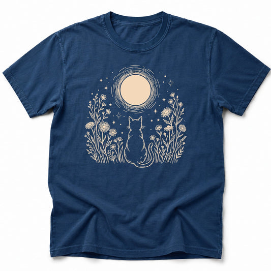 Moonlit Familiar T-Shirt Navy / S 17923264581758916078 T-Shirt