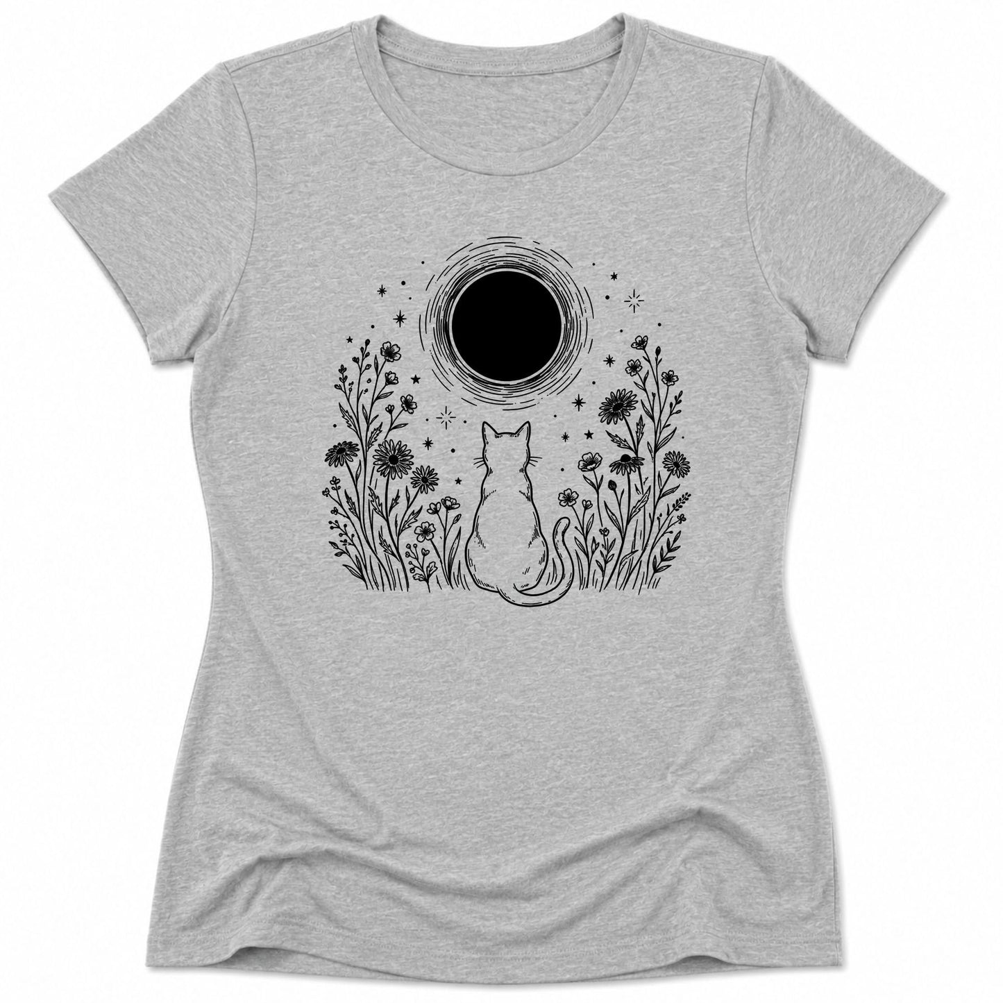 Moonlit Familiar Womens Tee S / Athletic Heather 45634776585296720633 T-Shirt