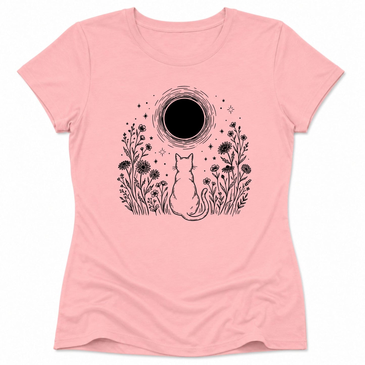 Moonlit Familiar Womens Tee S / Pink 19796677326114382627 T-Shirt