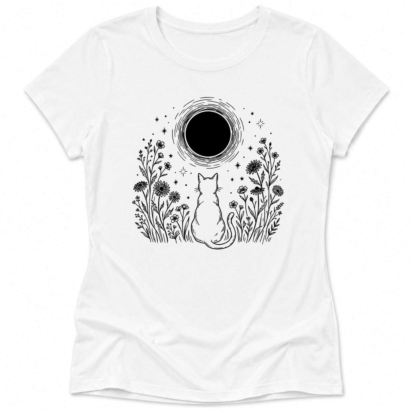 Moonlit Familiar Womens Tee S / White 21386729324592386565 T-Shirt