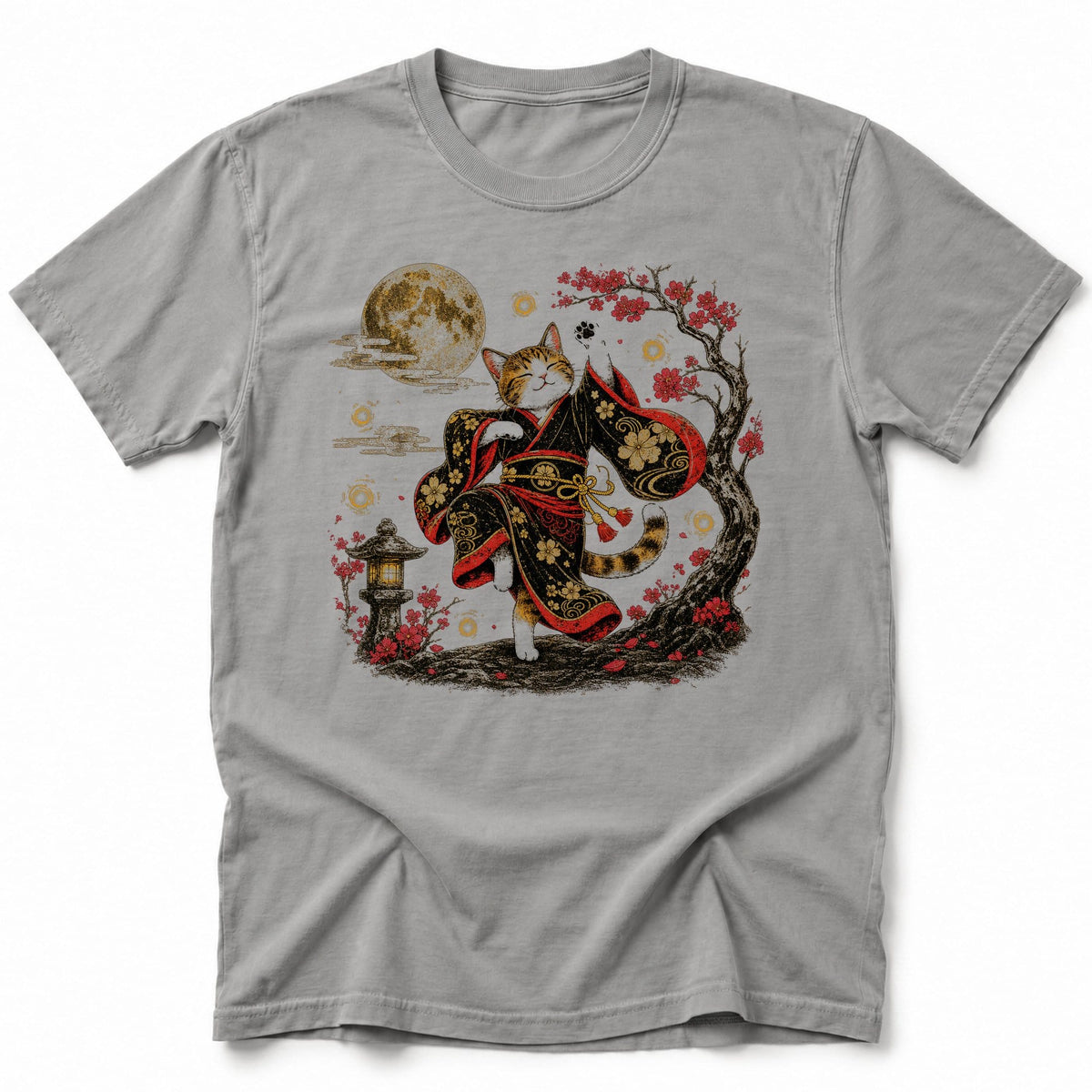 Moonlit Kimono T-Shirt Grey / S 15050956959617036951 T-Shirt