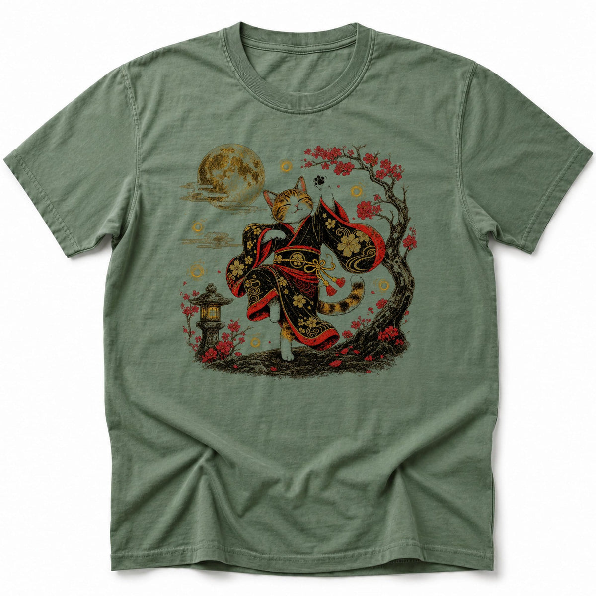 Moonlit Kimono T-Shirt Moss / S 32134593868022031803 T-Shirt