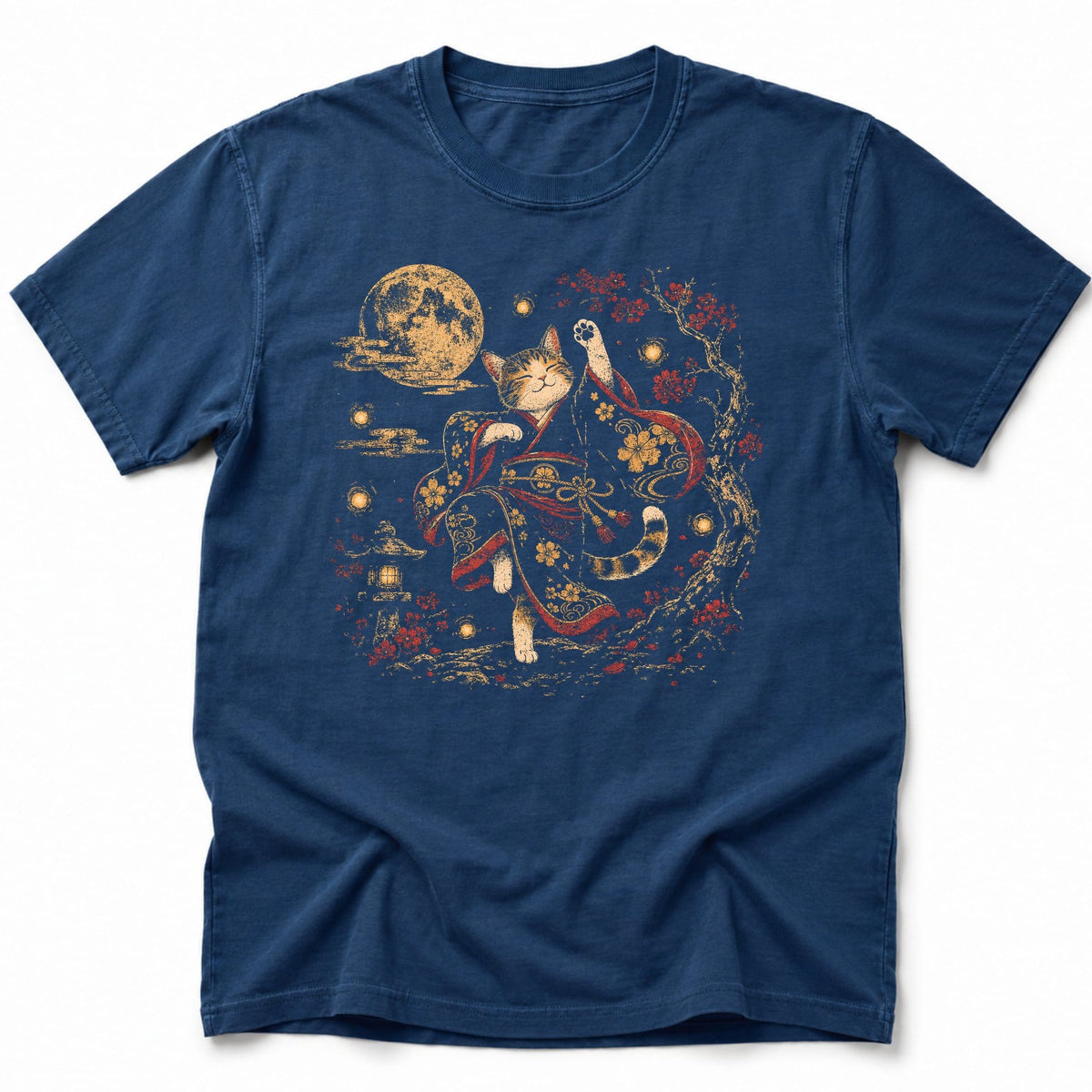 Moonlit Kimono T-Shirt Navy / S 85100841827791981203 T-Shirt