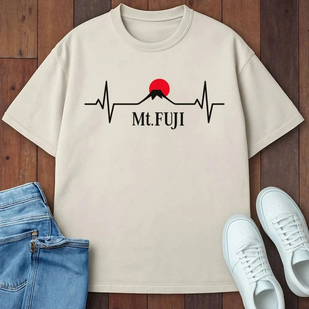 Mt Fuji Heartbeat T-Shirt Ivory / S 28189473436355962442 T-Shirt