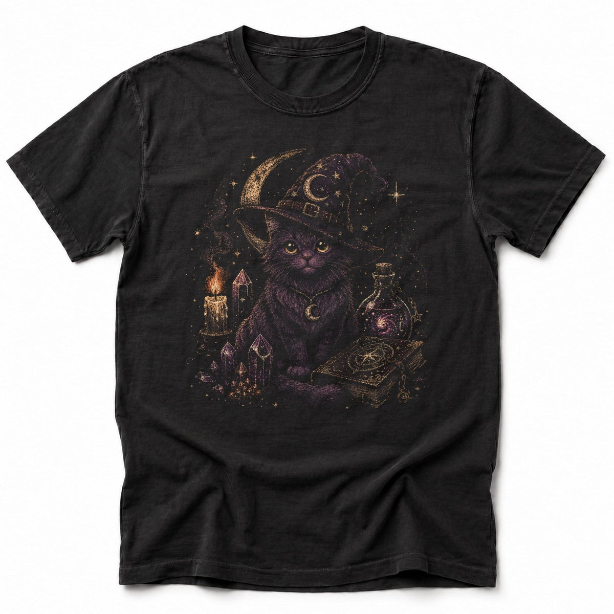 Mysticat T-Shirt Black / S 14954953142823694522 T-Shirt