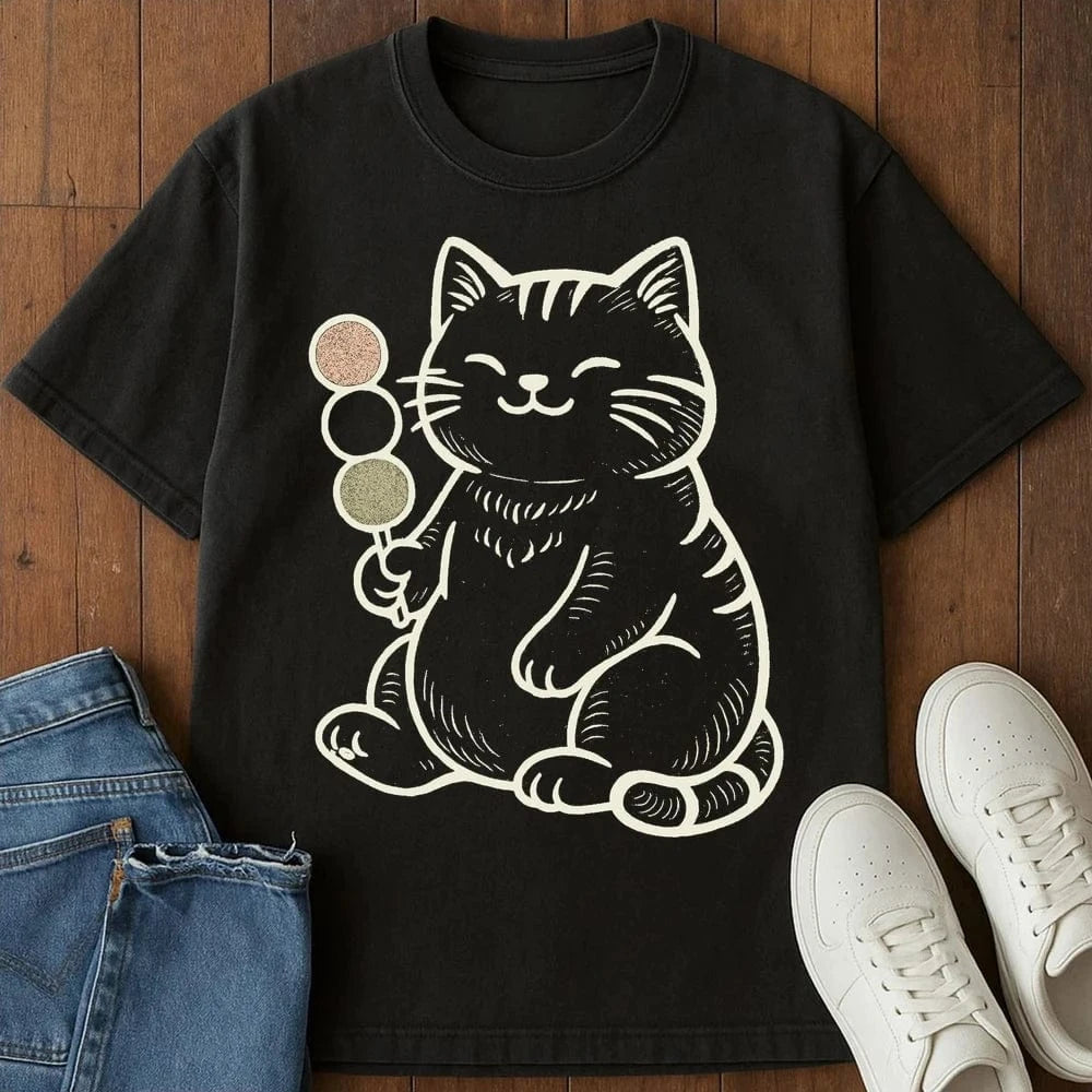 Neko Dango T-Shirt Black / S 15863288469748356539 T-Shirt