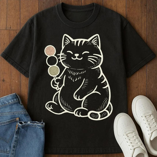 Neko Dango T-Shirt Black / S 15863288469748356539 T-Shirt