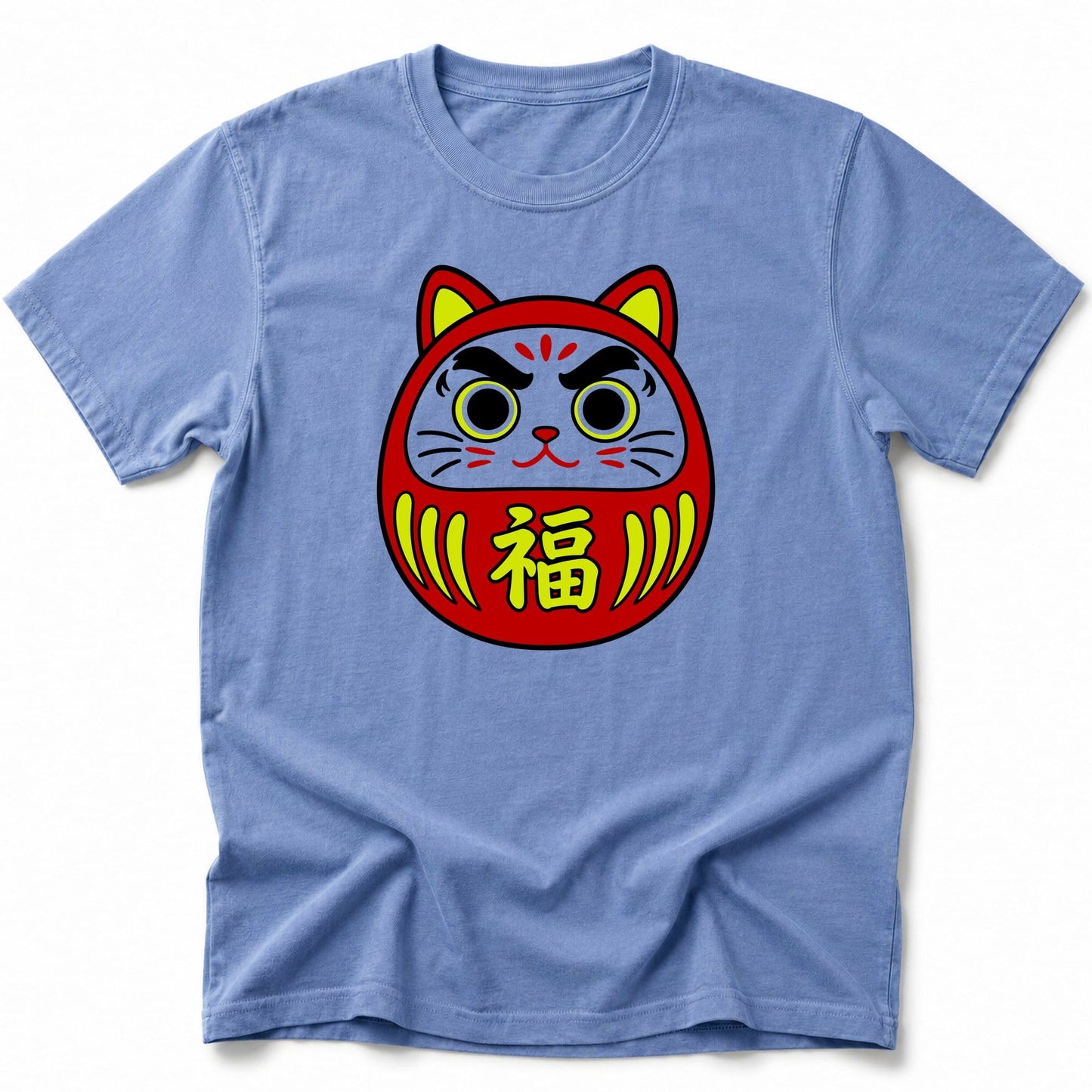 Neko Daruma T-Shirt Blue Jean / S 11514368550803951998 T-Shirt