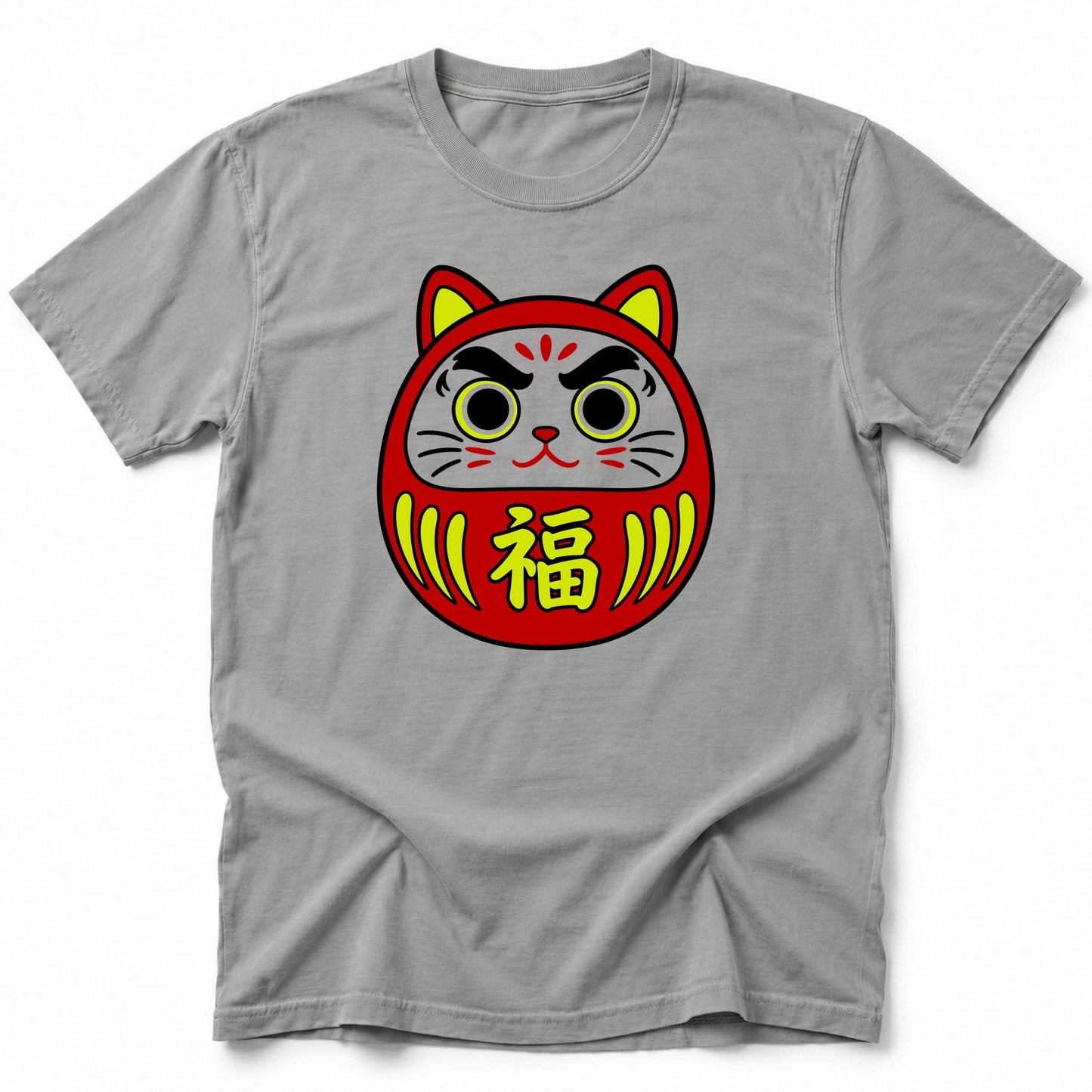 Neko Daruma T-Shirt Grey / S 19567765719141289358 T-Shirt