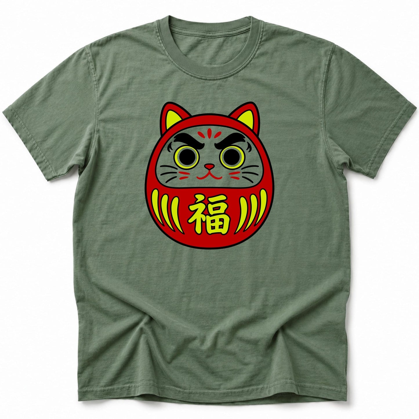 Neko Daruma T-Shirt Moss / S 33242477521761960293 T-Shirt