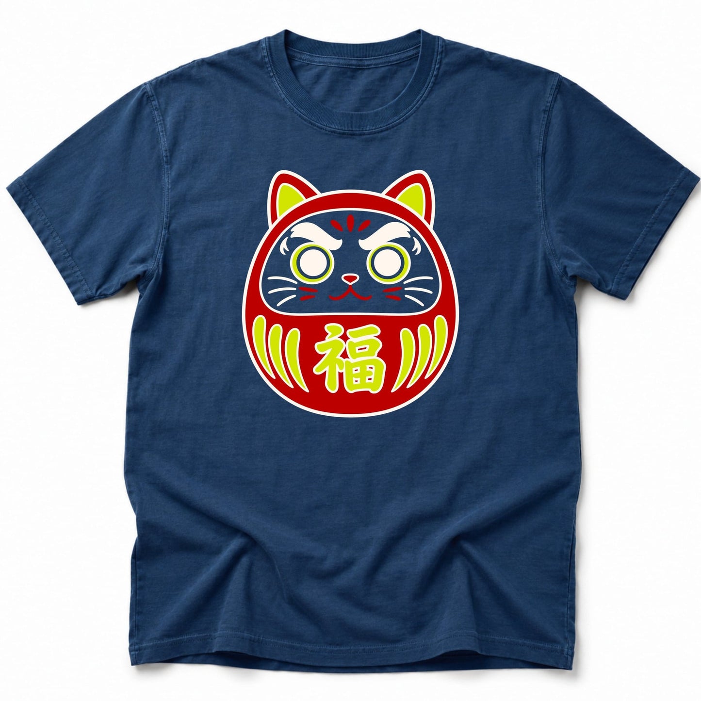 Neko Daruma T-Shirt Navy / S 93340028349023555286 T-Shirt