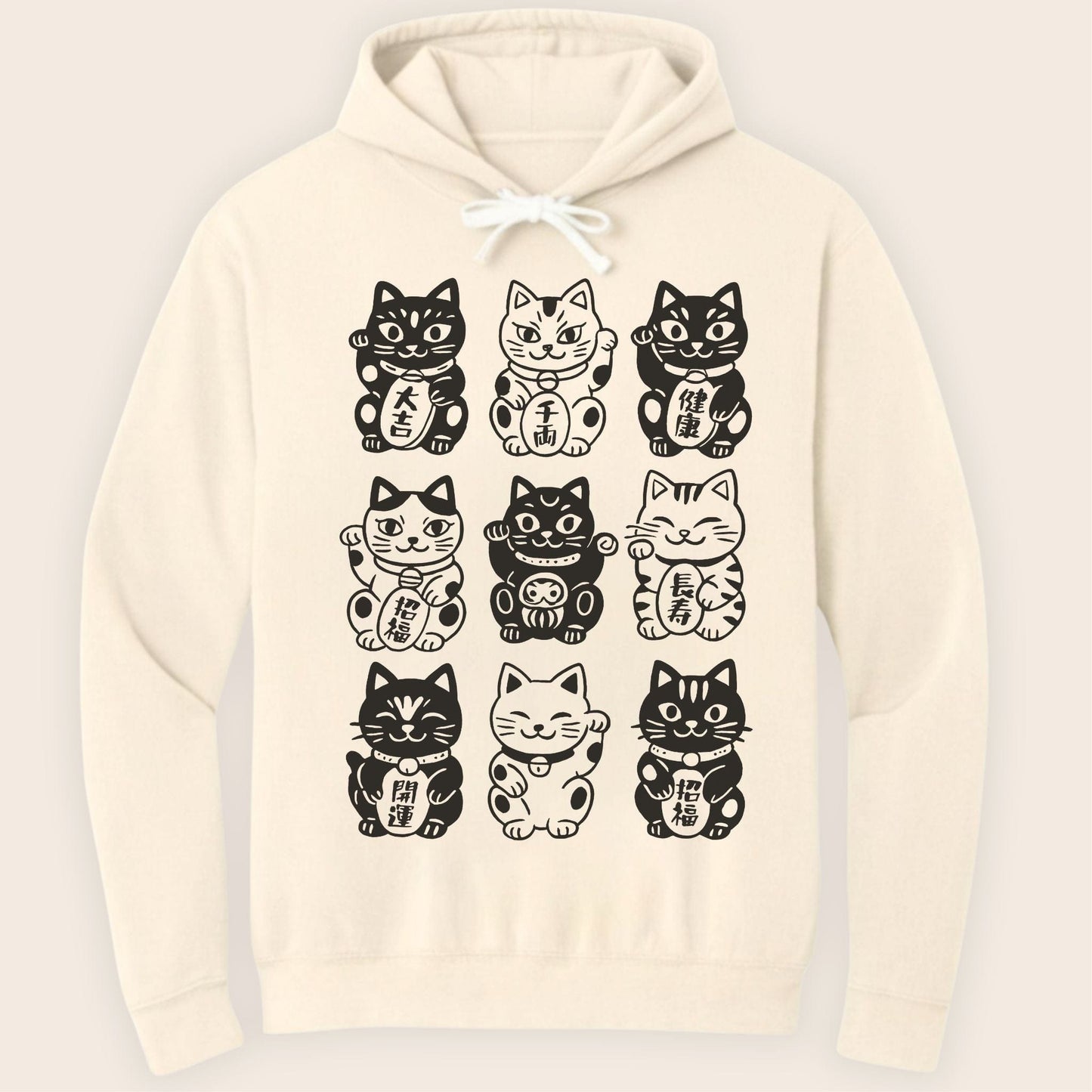 Neko Neko Fortune Squad Hoodie Ivory / S 26705577730838070095 Hoodie